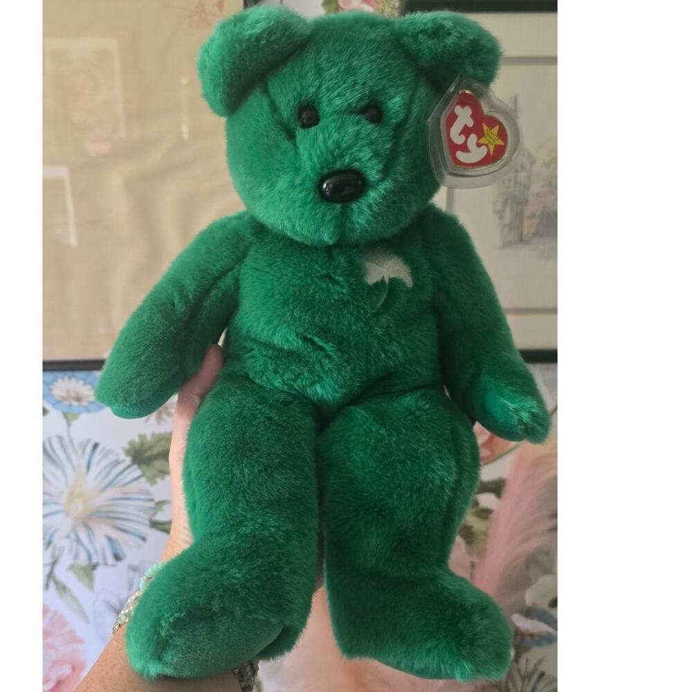 NWT Beanie Buddies Nice  Green Color with  Shamrock- Erin 1998